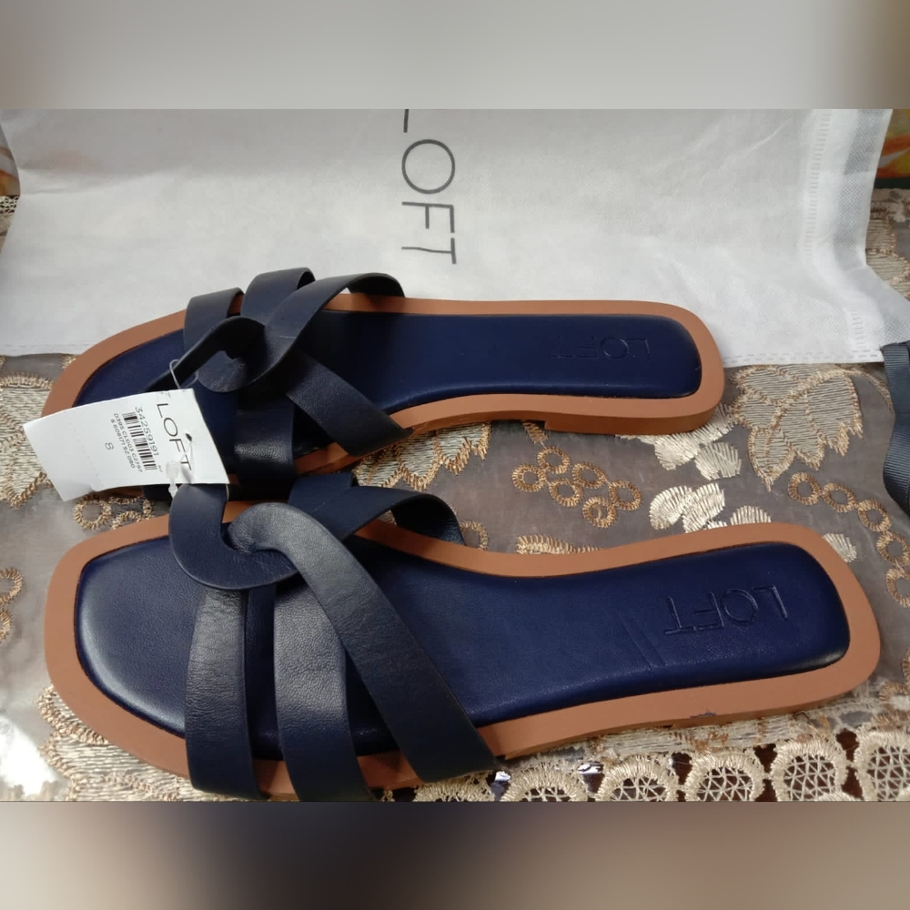 Strappy Leather Slide Sandal - Picture 2 of 6